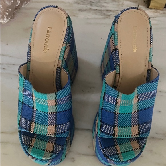 Larroude Tuckernut Plaid Wanda 6.5